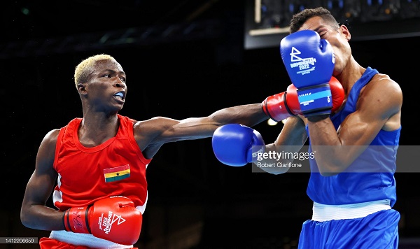 Joseph Commey will fight with India’s Mohammed Hussam Uddin in the semi-finals of the featherweight division